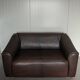 Canapé deux places vintage DS-47 par De Sede, siège extensible en cuir Neck 1970