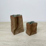 Set of 2 Rosenthal Paper bag vase by Tapio Wirkkala , 1970’s