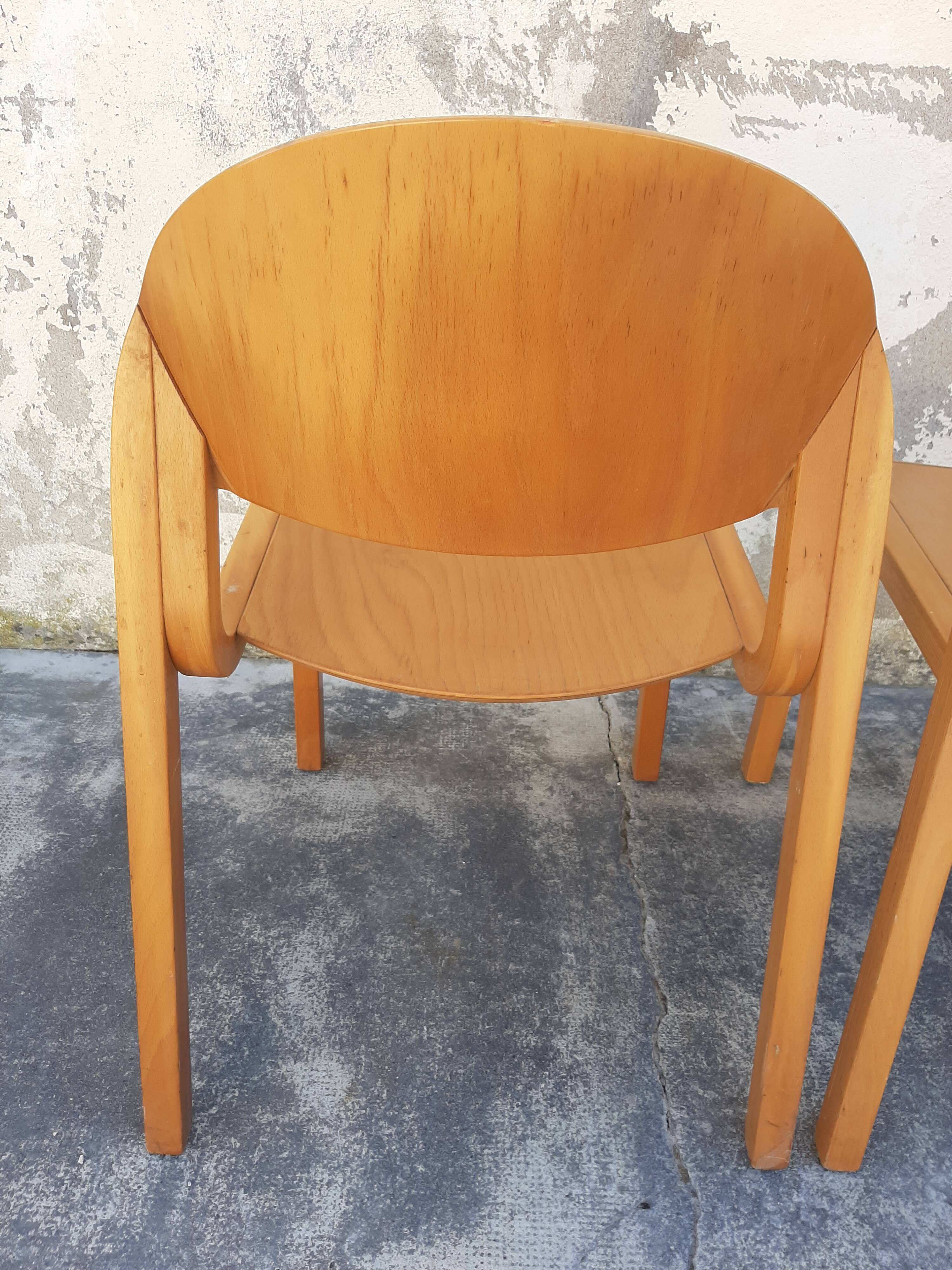 Serie de 4 chaises design années 80