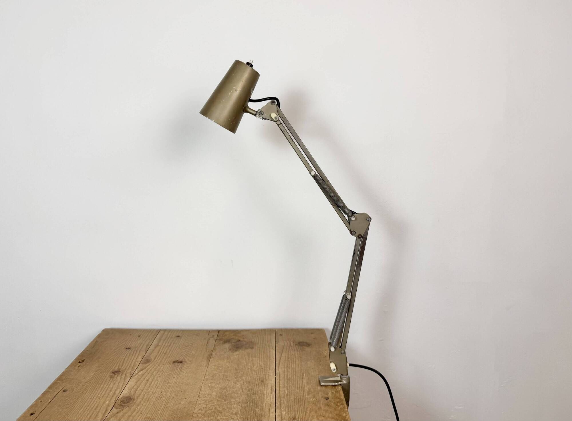 Vintage Brown Adjustable Architect Table Lamp, 1960s