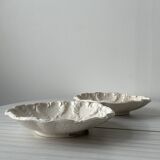 Fluted cracked terracotta dishes - fluted wall plates