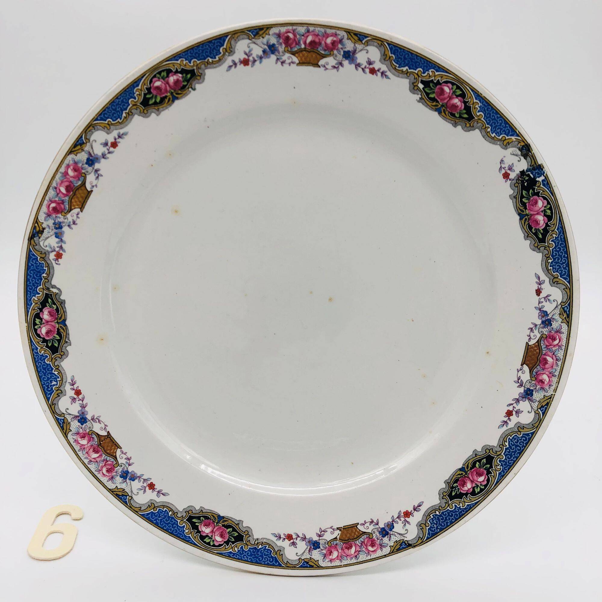 6 Flat Plates "Sarreguemines & Digoin"