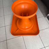 Orange plastic coffee table S.e.l.a.p.