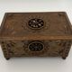 Vintage Breton box, carved wooden jewelry box
