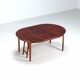 Henning Kjaernulf dining table in rosewood Soro Stole Denmark 1960