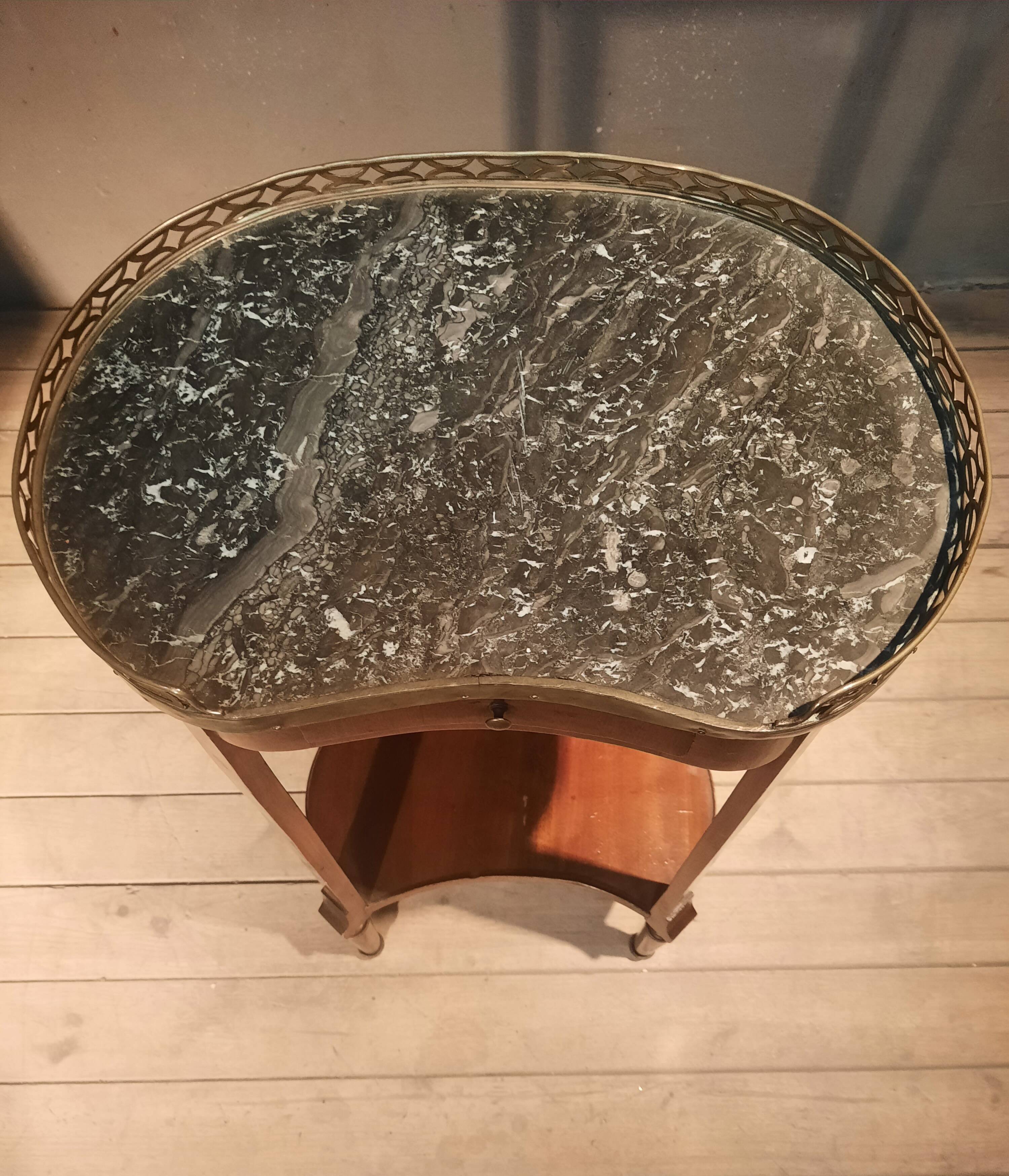 Louis XVI style marble top side table