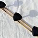 COAT RACK in gold metal and 3 black triangular PATERES circa 1960 Vintage