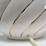 Ceramic lamp white and gold Italian design 70s / 80s