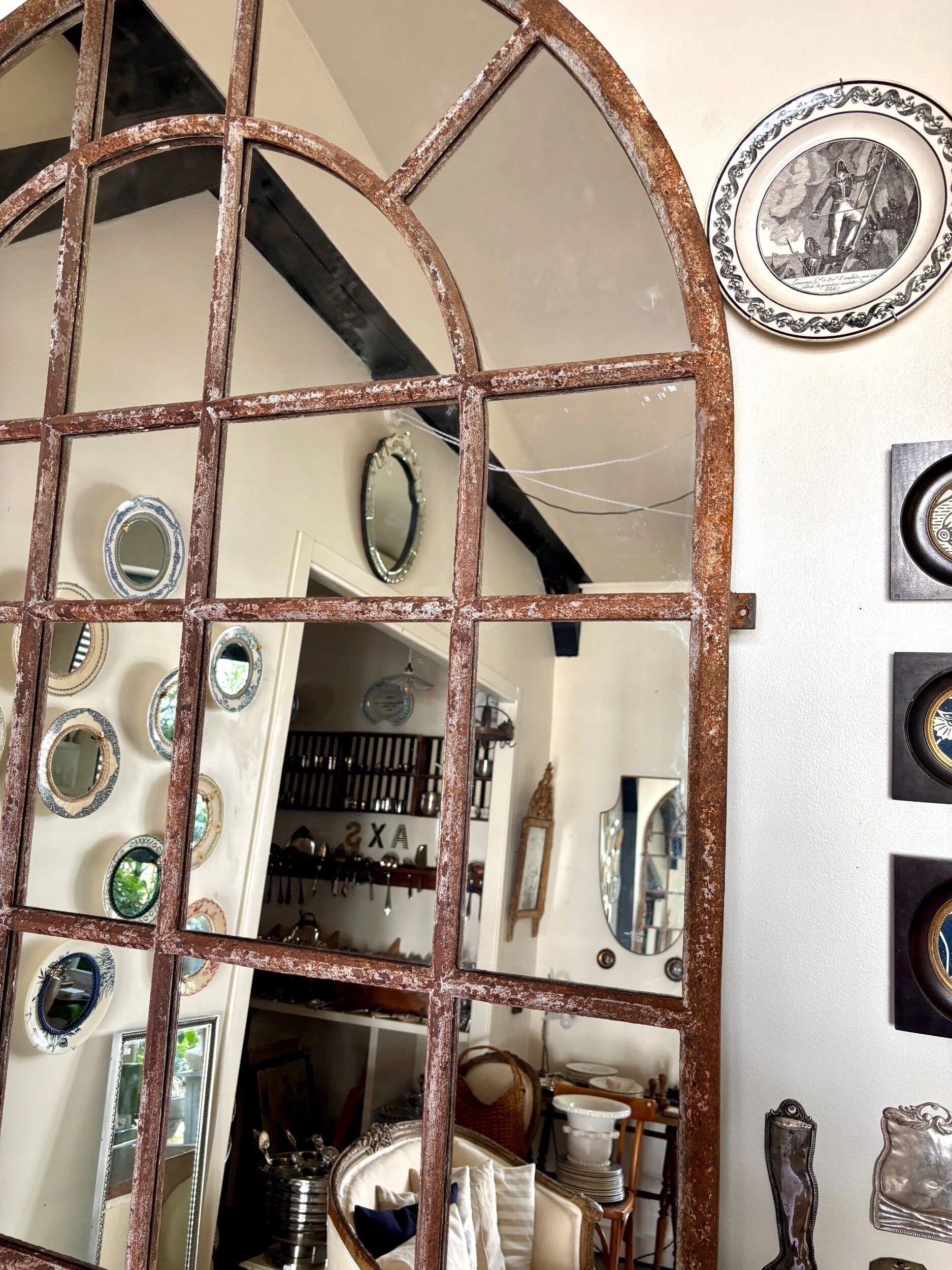 Orangerie mirror in wrought iron ☐ 260 x 130 cm