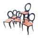 6 chairs 80s Louis XVI style
