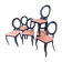 6 chairs 80s Louis XVI style