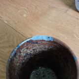 Orangeade service pitcher and 6 glasses in pyrite stoneware