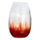 Vintage blown glass vase with a speckled red design
