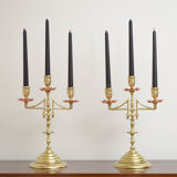 Pair of Arts and Crafts candle holders