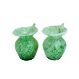 Pair of Murano Glass Vases - Calle - 90's - Made in Italy