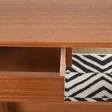 Elegant small teak desk, with drawer, 1960s.