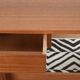 Elegant small teak desk, with drawer, 1960s.