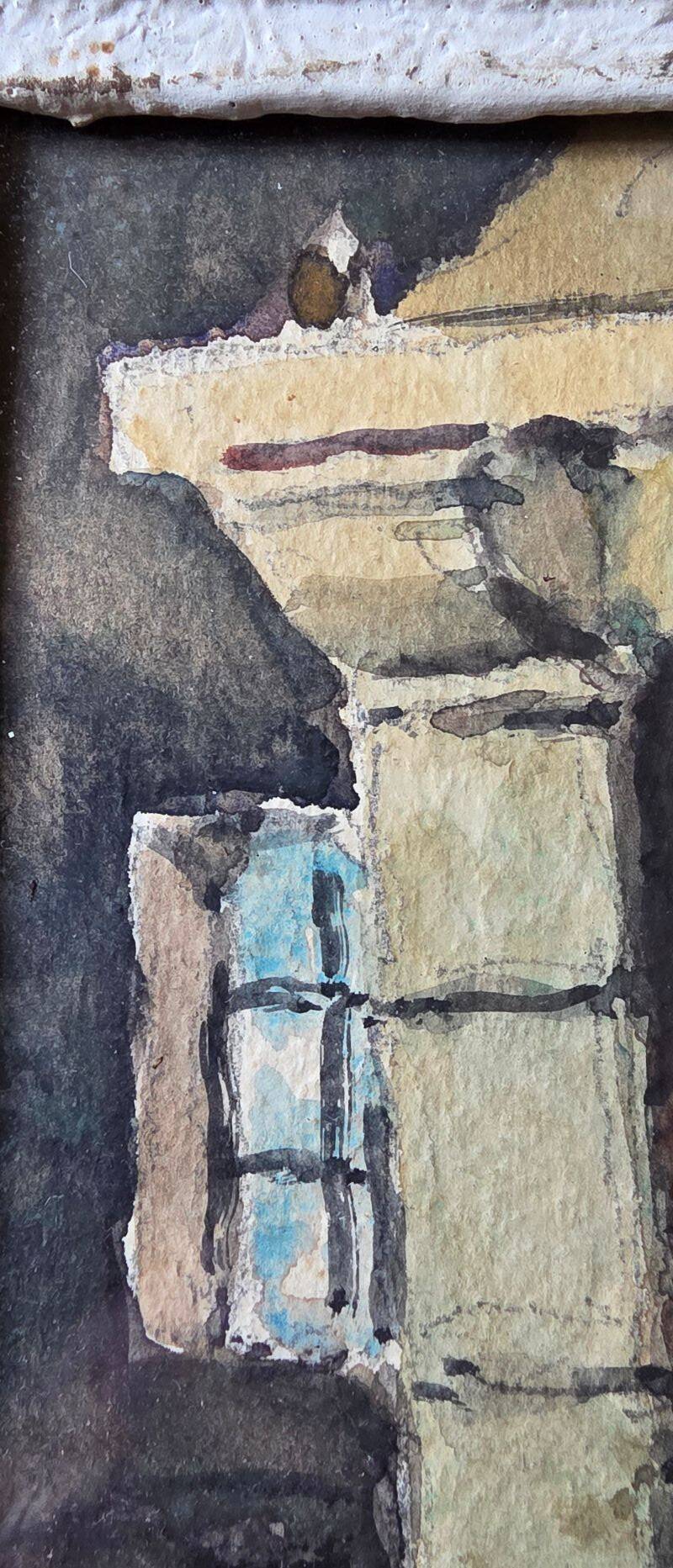 Claude HOUAL Watercolour No. 53 titled "Breton Interior" circa 1950