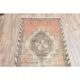 1970s Turkish Oushak Handmade Wool Cotton Orange Runner Rug 85x266