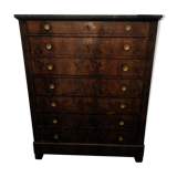 Semainier Louis XVI style in walnut veneer