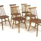 Set of 6 Scandinavian "Pinnstol" chairs, Edsbyverken, Sweden, 1960.