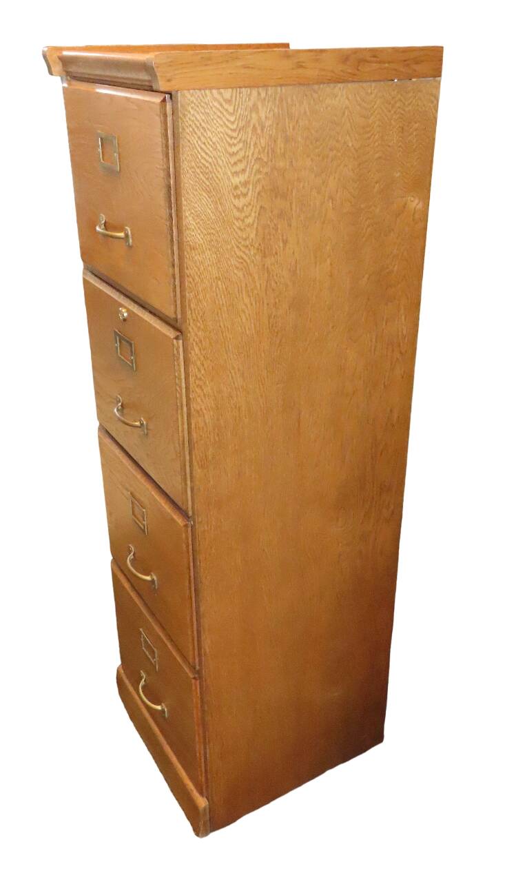 Oak filing cabinet 4 drawers vintage hanging filing cabinet from the 1930s