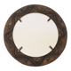 Decorative mirror in wood and gold metal