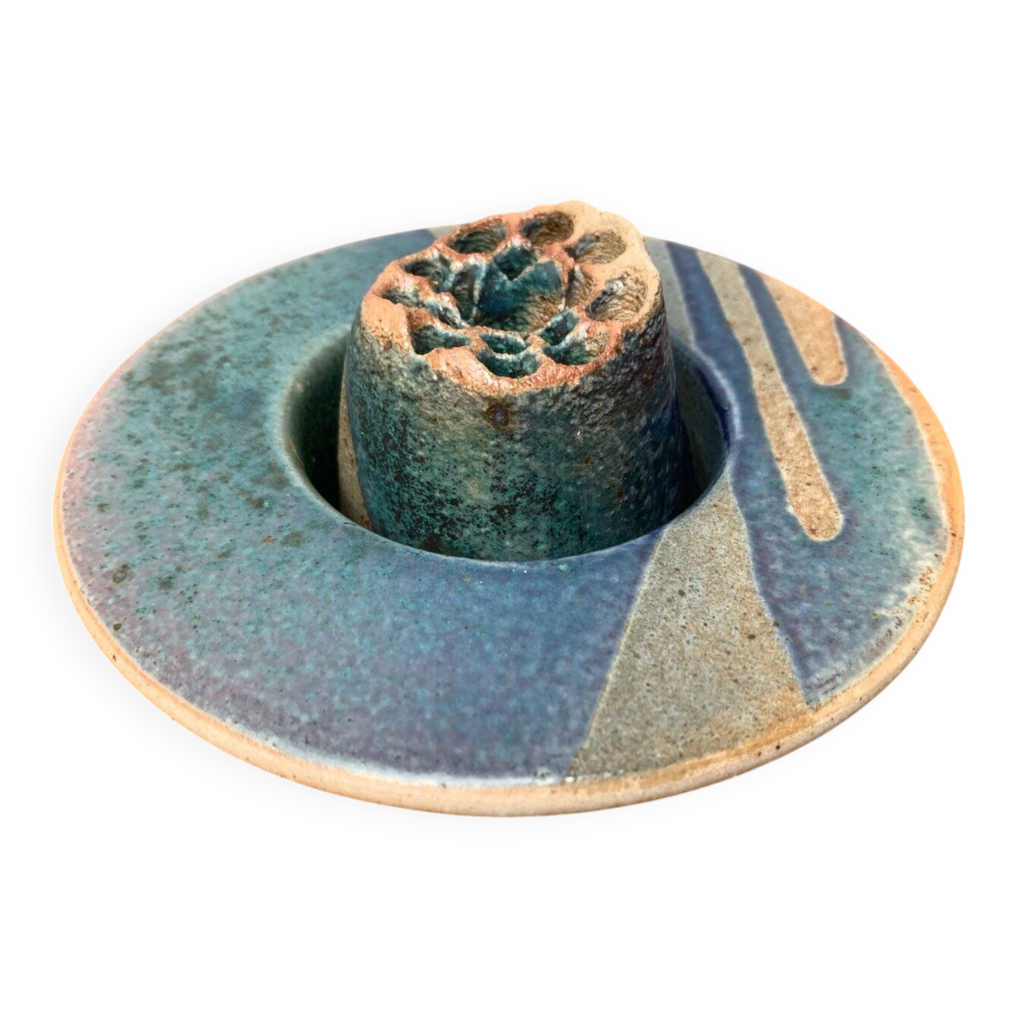 Postmodern vintage ceramic flower vase, 1980s