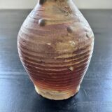 Striated stoneware soliflore vase