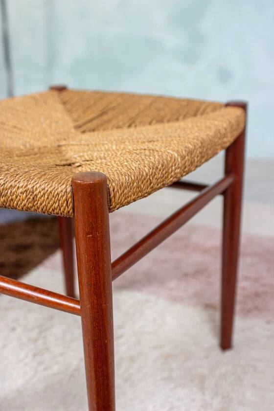 Vintage Teak Stool Chair Soborg Niels Möller Danish Mid Century