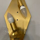 Brass Glass Sconces Set of 2 1970’s