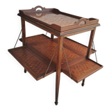 Louis XVI style tea table in cube marquetry