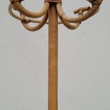 Vintage rattan coat rack - 1950s