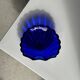 Coupelle coquille en verre bleu D10