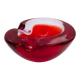 Red Sommerso Murano glass ashtray and pocket tray Seguso Murano 1960