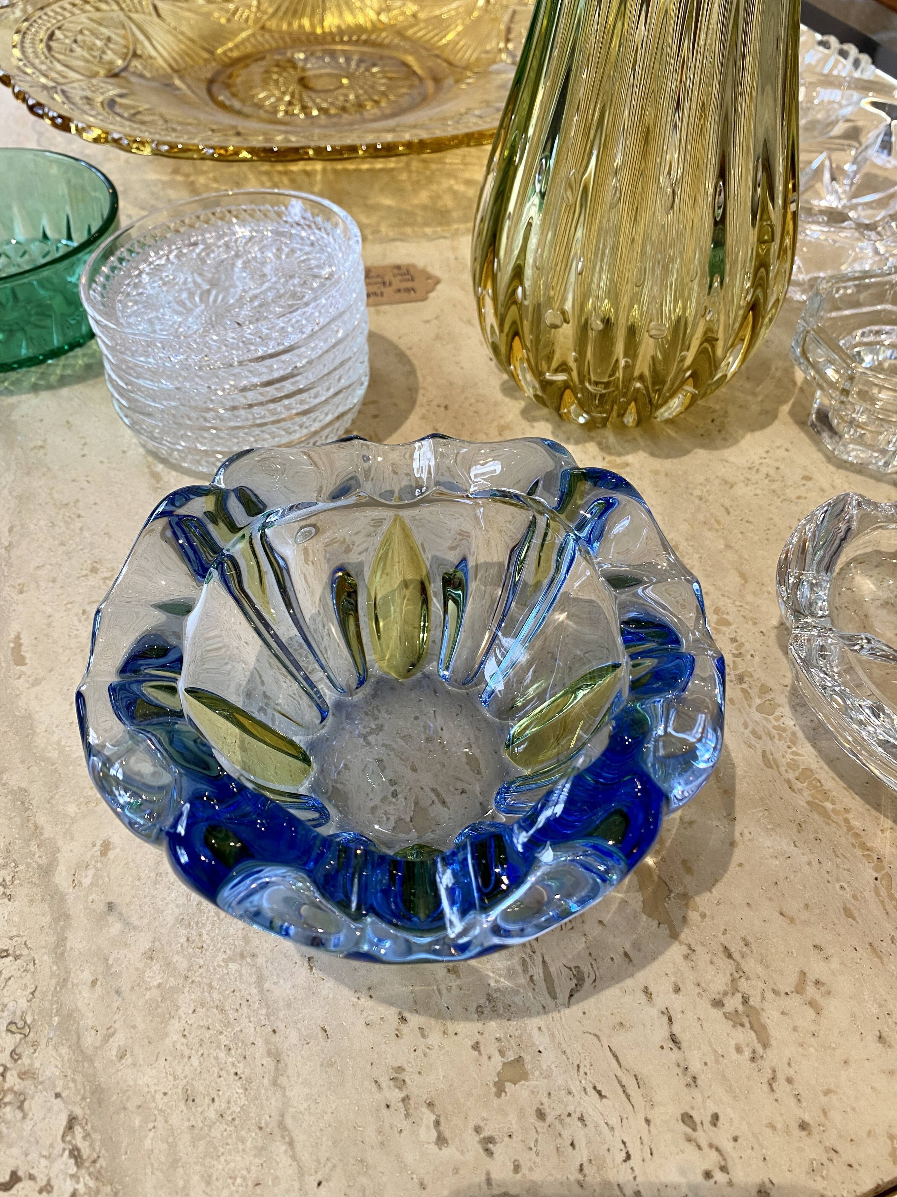 Two-tone Murano ashtray