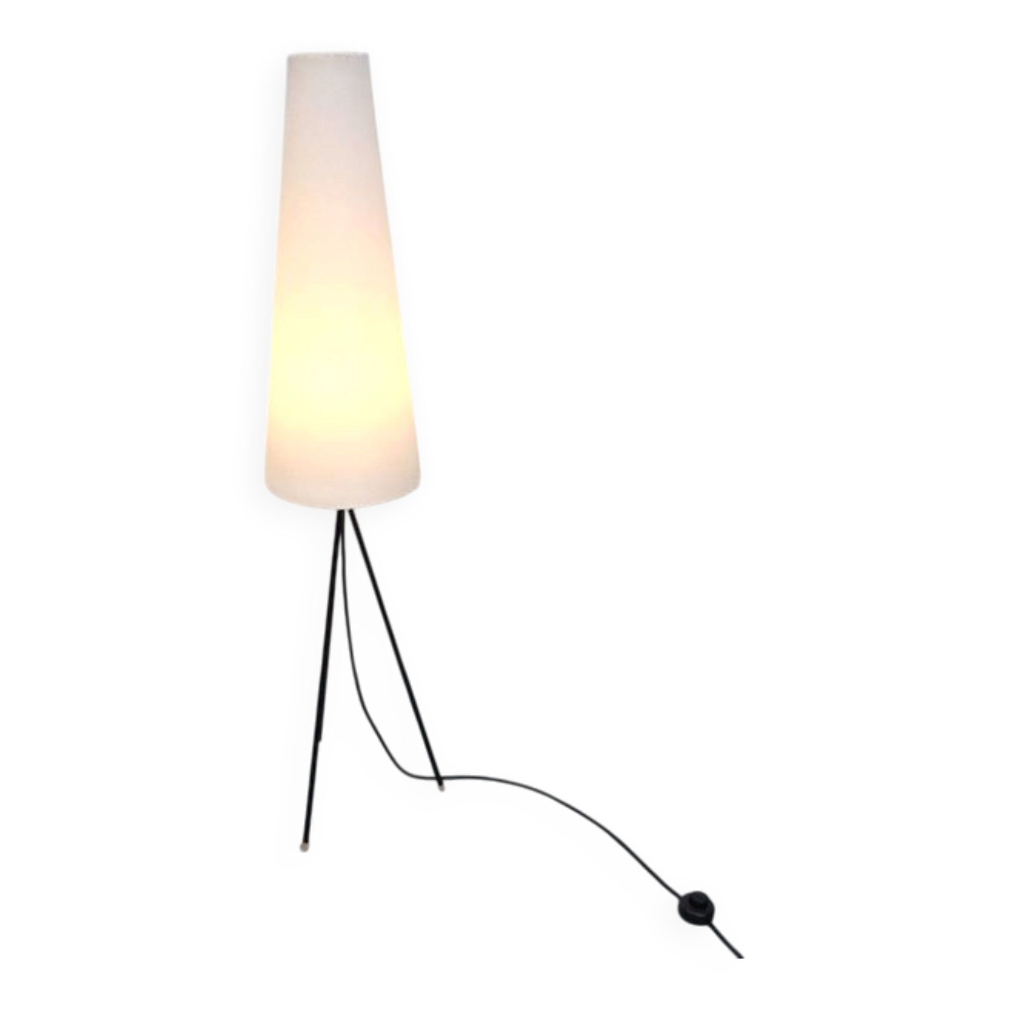 Vintage 1960s floor lamp, retro Mid-Century style.