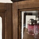 Antique wooden wall display cabinet