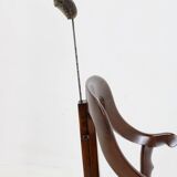 1920s Restored Rare Swivel Barber Beech Chair, Czechoslovakia