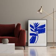 Botanical illustration in blue, 50x70cm