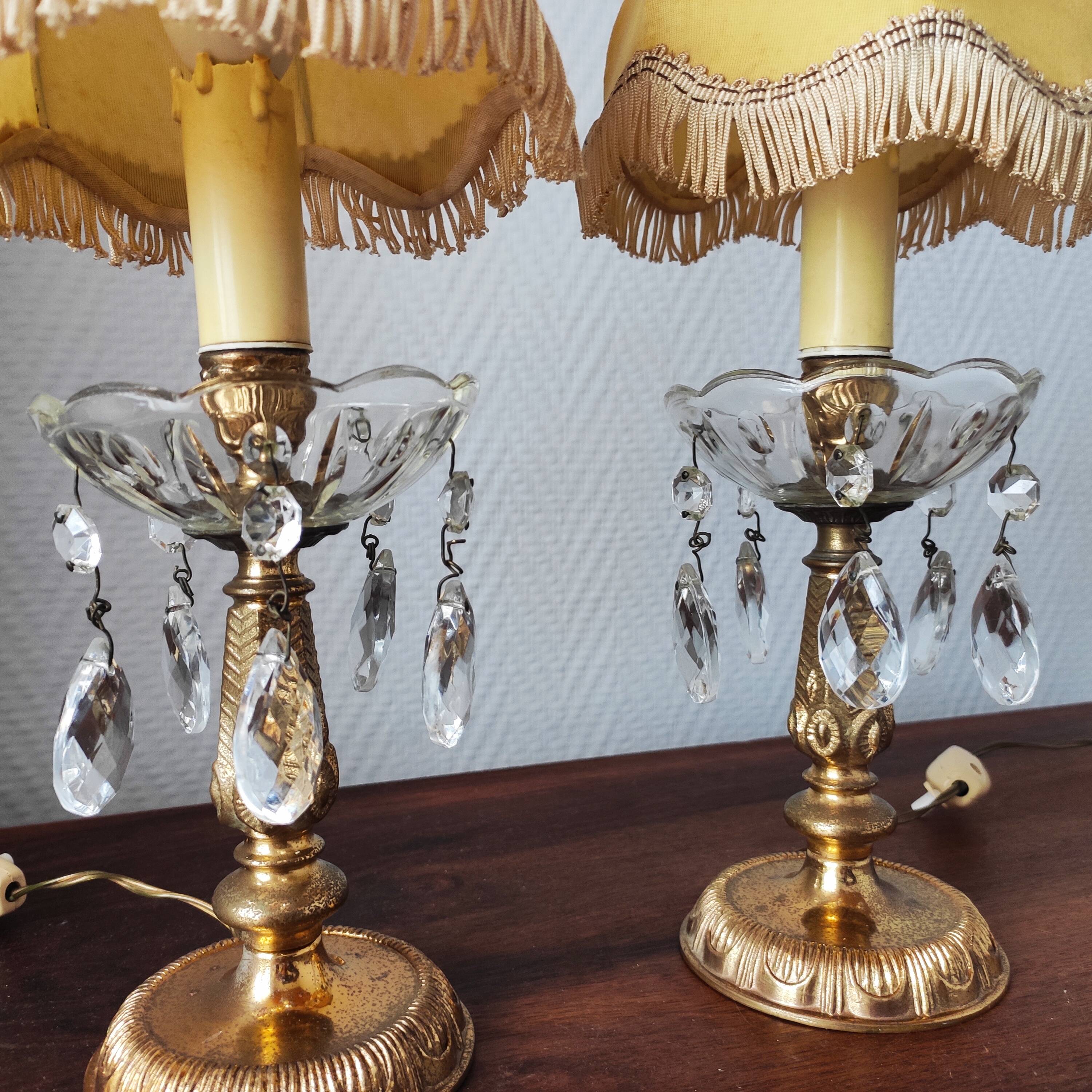 Paire de lampes classique vintage 1950