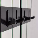 Pair of wall hangers with vintage 70s mirrors italian design