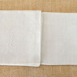 7 serviettes de table anciennes monogrammées
