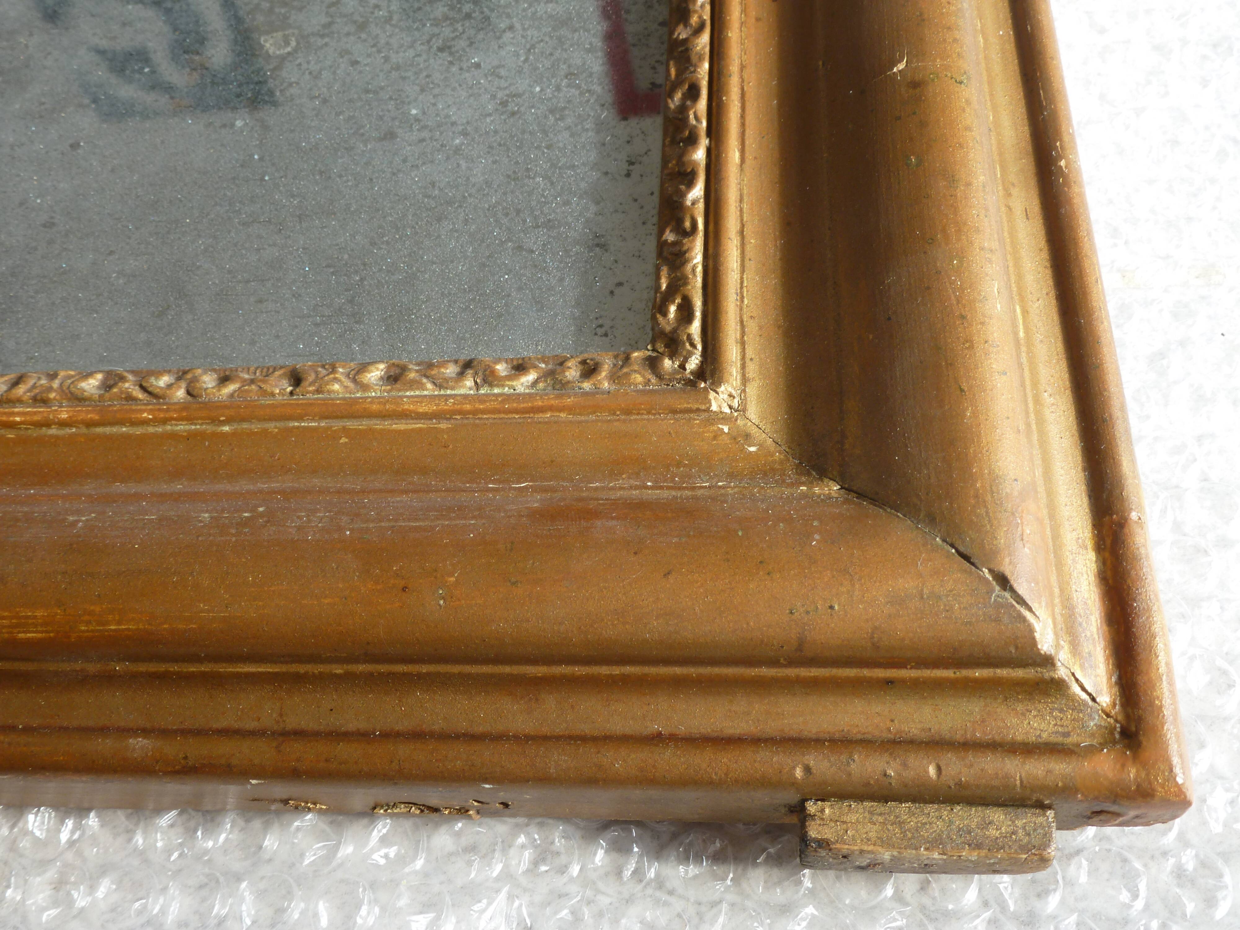 Large Louis-Philippe mercury mirror, antique mirror decoration.