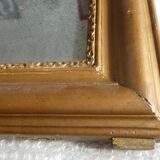 Large Louis-Philippe mercury mirror, antique mirror decoration.