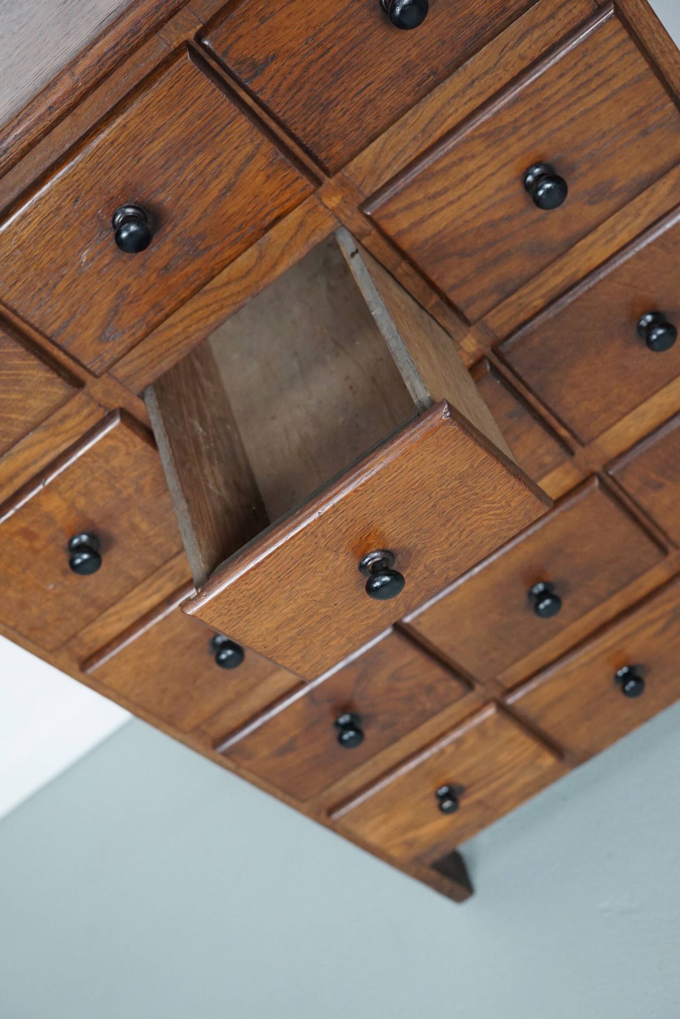 Dutch Oak Apothecary / Barber Cabinet, Early 20th Century