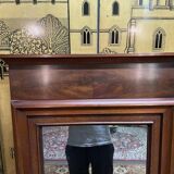 Louis Philippe solid mahogany mirror between two