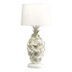 Impressive desk lamp by Nordiska Kompaniet in white metal, Sweden, 1950.