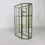 Vitrine miniature laiton verre, étagère
