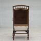 Chaise berçante danoise des années 1930, dossier haut, laine tissée à la main d'origine, bois de frêne.